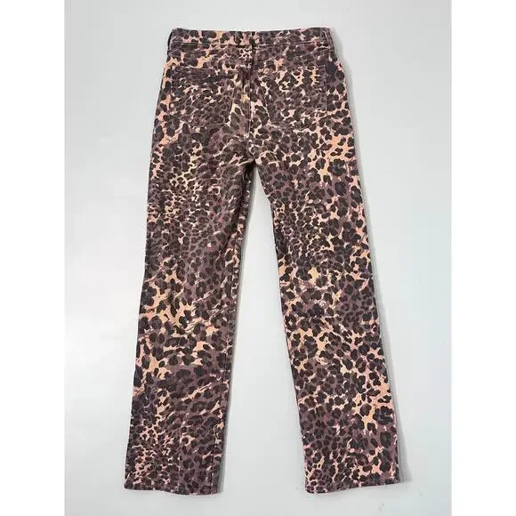 Abercrombie & Fitch The Baggy Low Rise Jeans in Brown Leopard Print - Picture 5 of 10